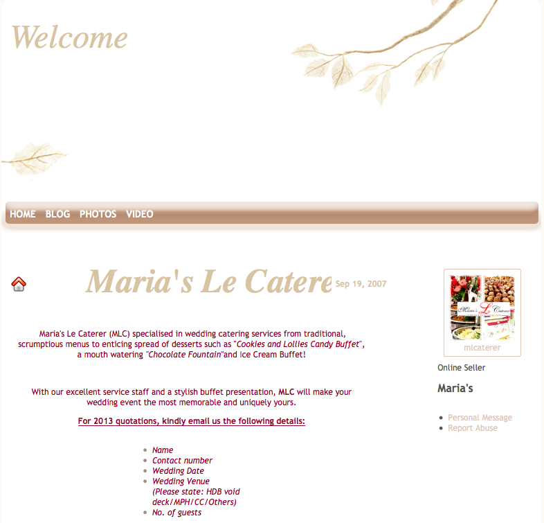 Maria's Le Caterer